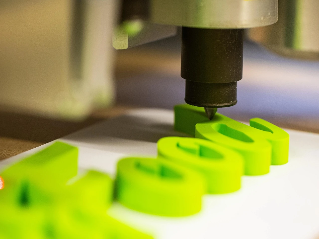 Schneiden des Schaumstoffs